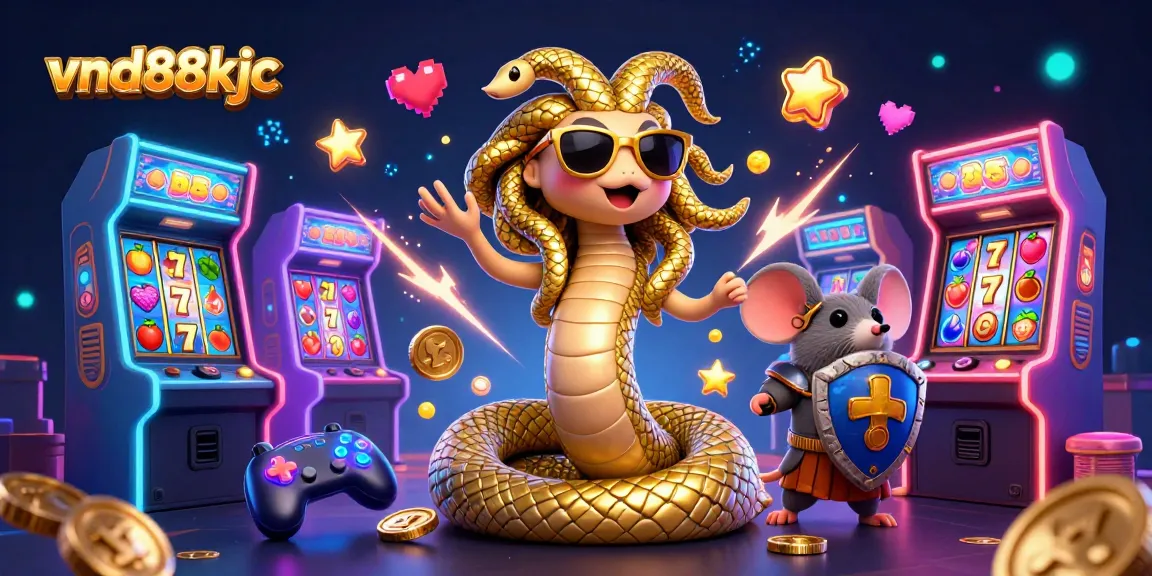 Experience the enchanting vnd88kjc casino scene with Medusa and warrior mouse around dynamic game elements.