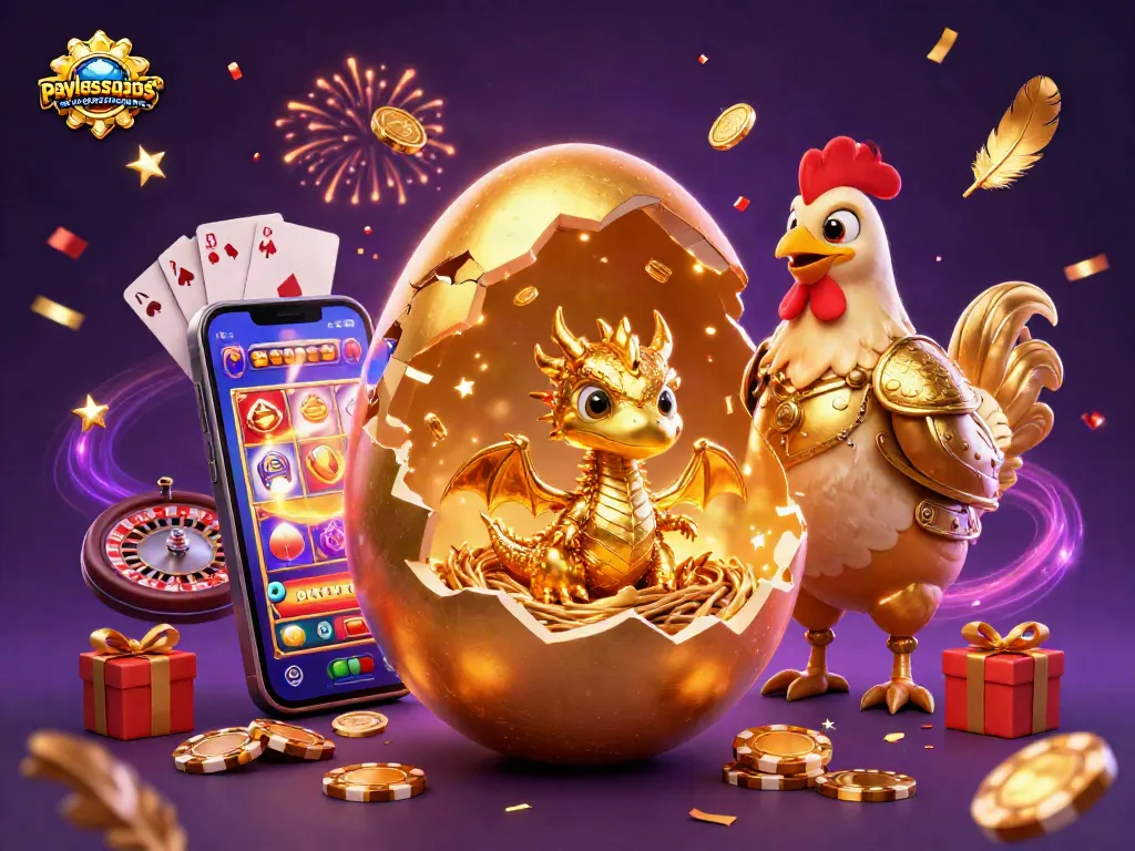 Play paylessapartments for exciting wins featuring a baby dragon on poker chips with added casino elements.