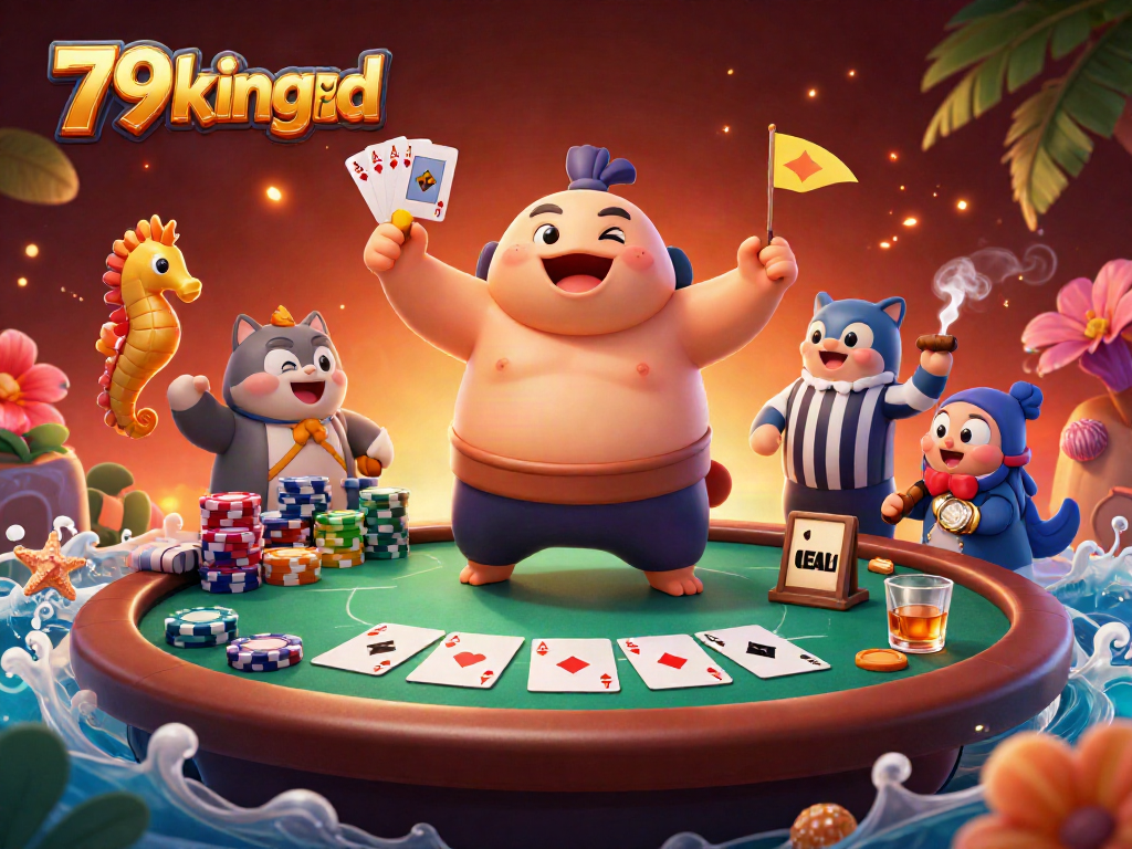 Engage with the vibrant underwater casino scene showcasing 79kingnd's exciting poker action.